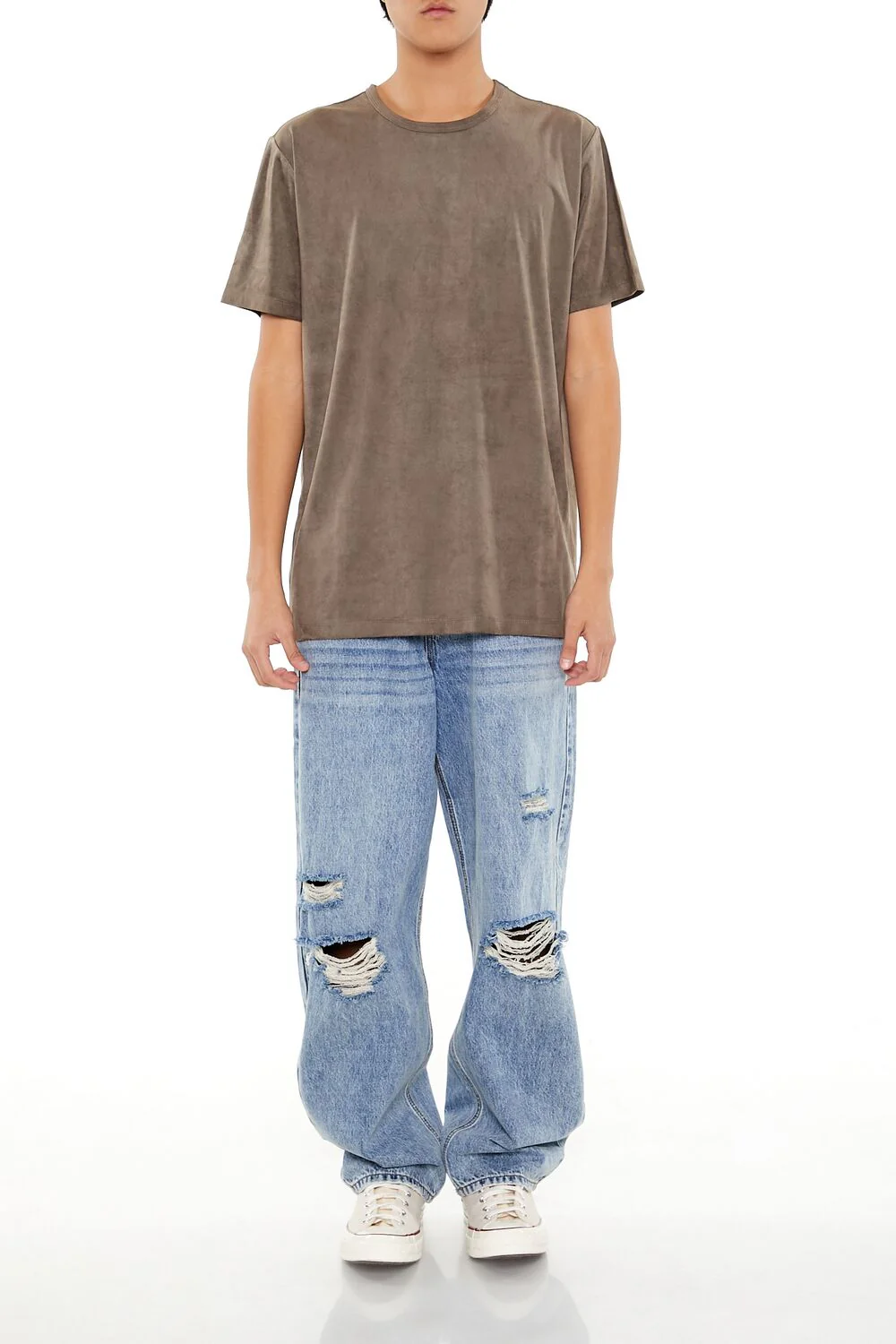 Velour Curved-Hem Tee - Image 39