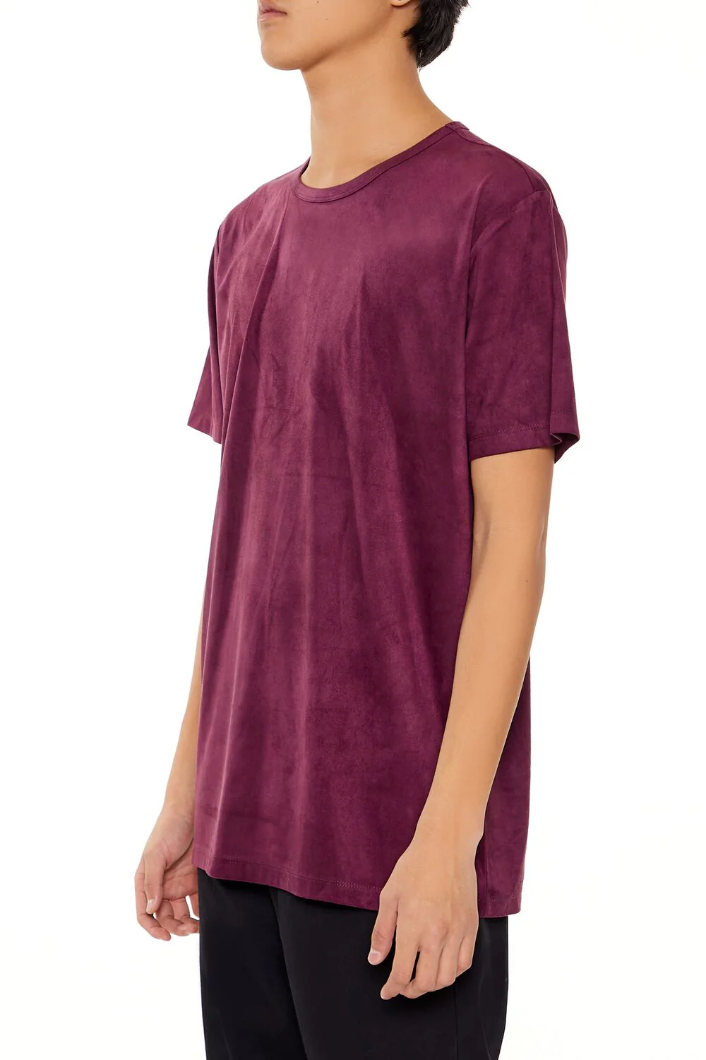 Velour Curved-Hem Tee - Image 4