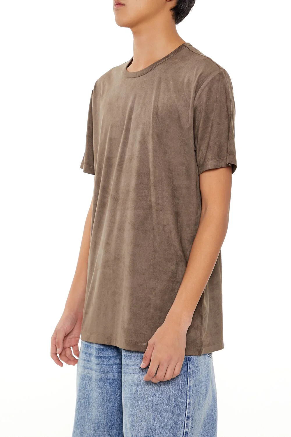 Velour Curved-Hem Tee - Image 41