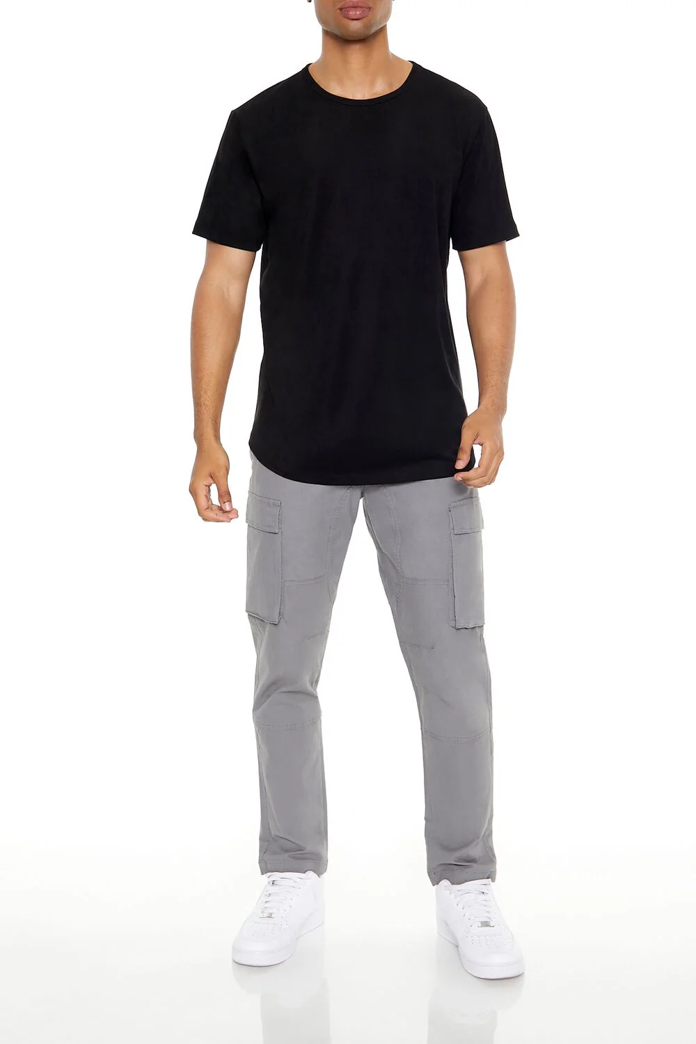 Velour Curved-Hem Tee - Image 7