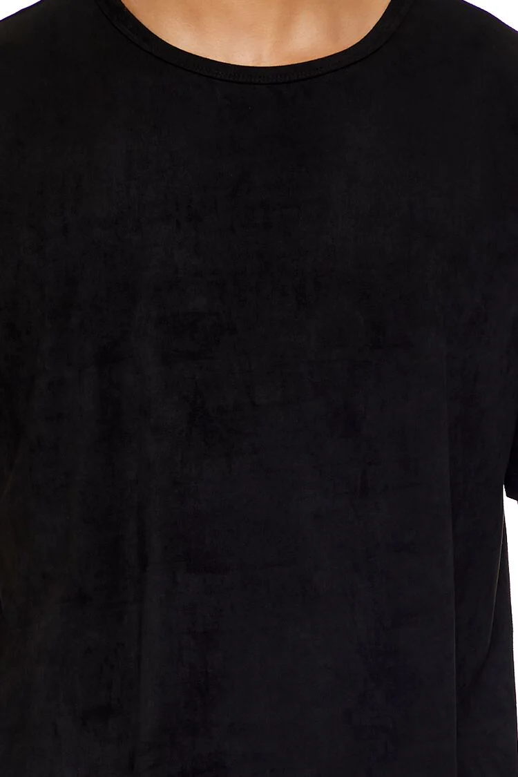 Velour Curved-Hem Tee - Image 8