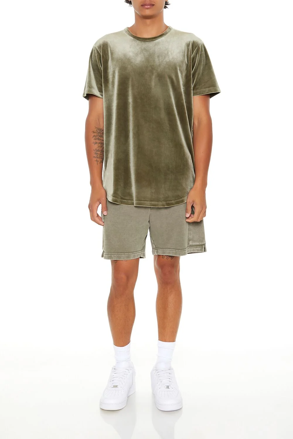 Velour Curved-Hem Tee - Image 12