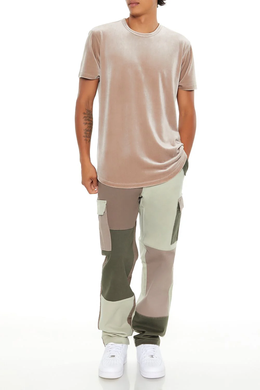 Velour Curved-Hem Tee - Image 7