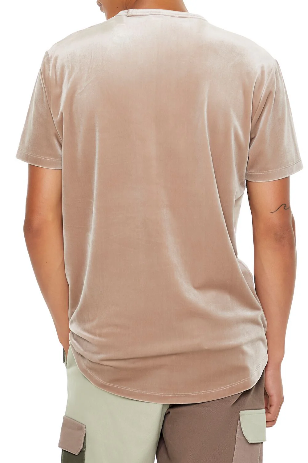 Velour Curved-Hem Tee - Image 9