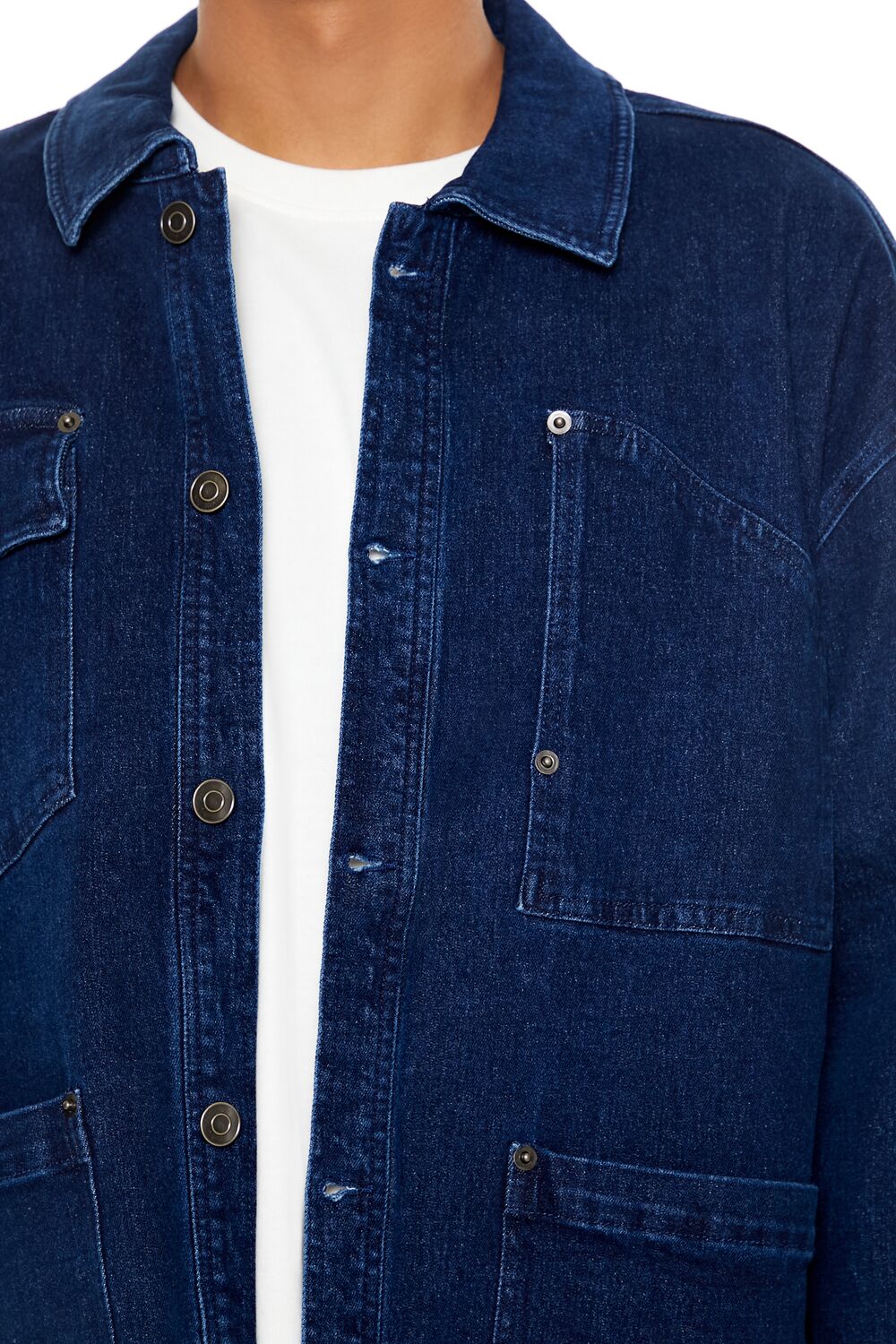 Denim Drop-Sleeve Shacket - Image 5