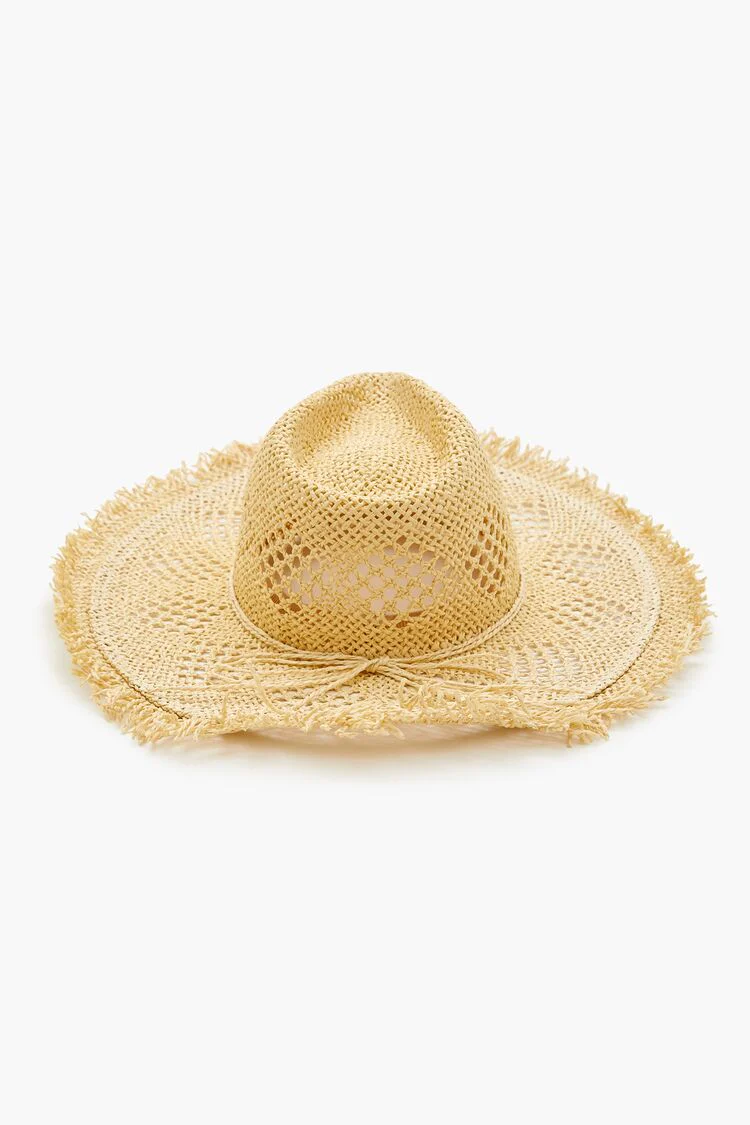 Frayed Straw Fedora - Image 4