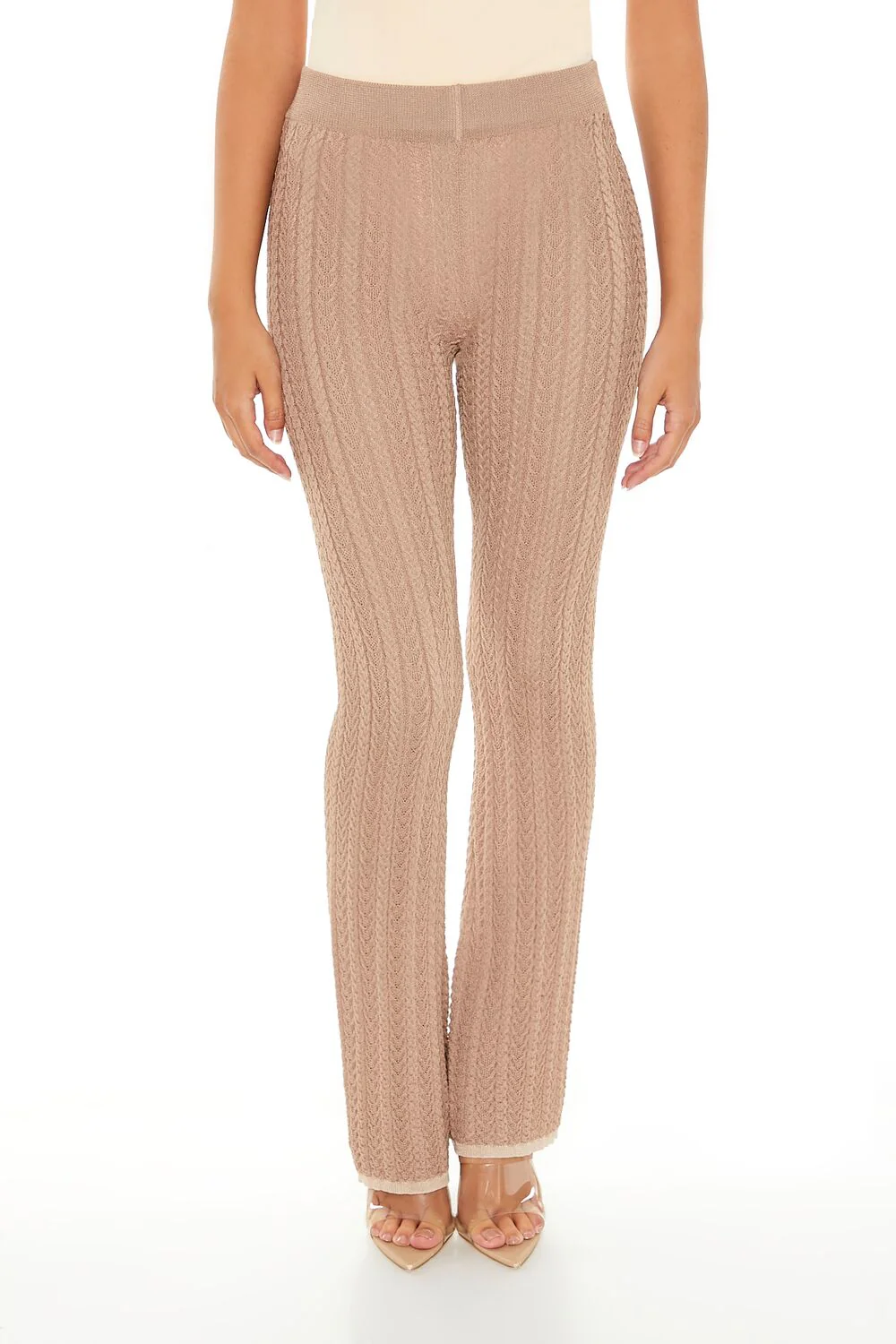 Sweater-Knit Flare Pants - Image 2