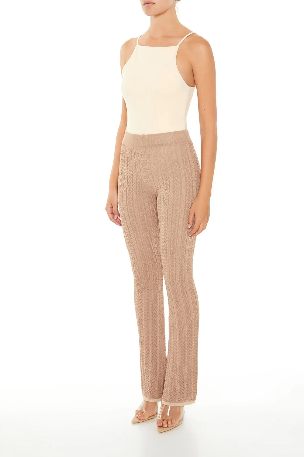Sweater-Knit Flare Pants - Image 3