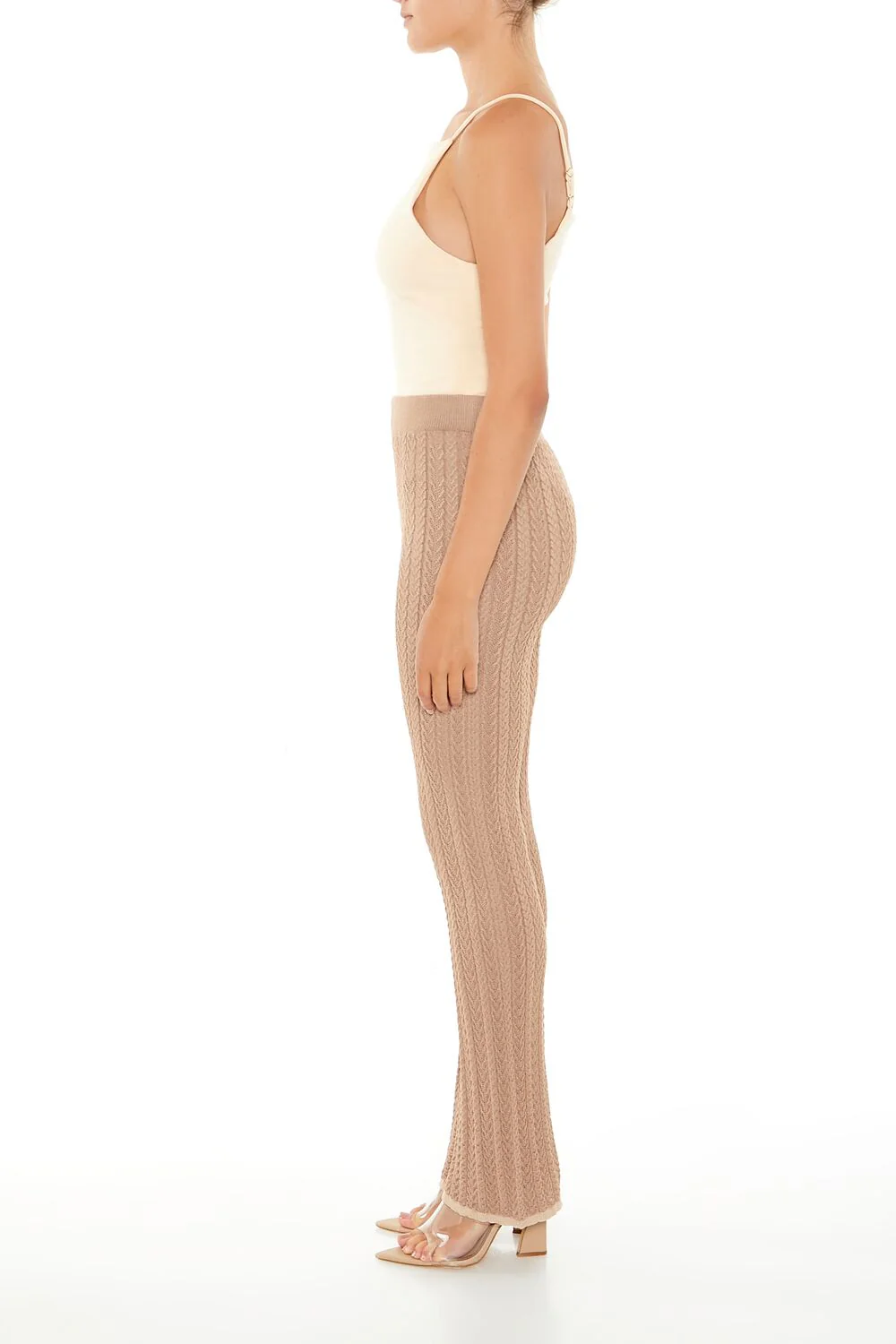 Sweater-Knit Flare Pants - Image 4