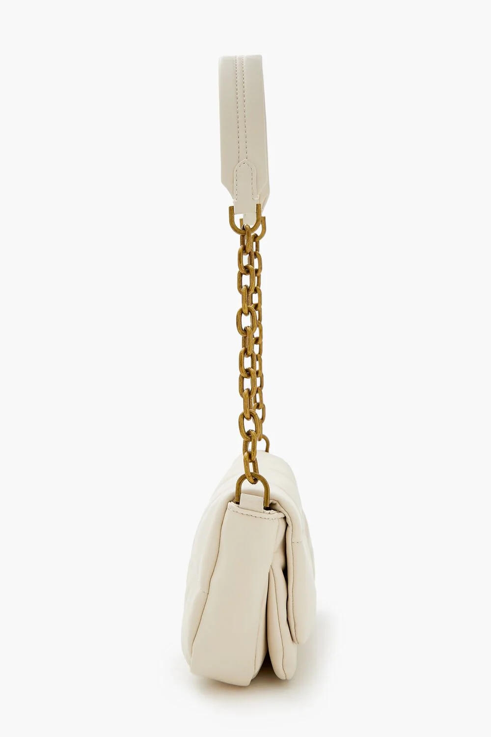 Quilted Faux Leather Shoulder Bag - Image 3