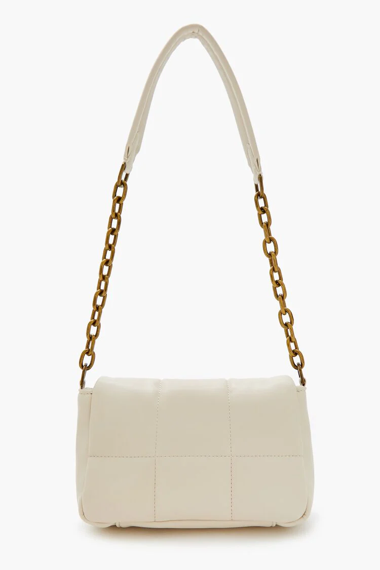 Quilted Faux Leather Shoulder Bag - Image 4