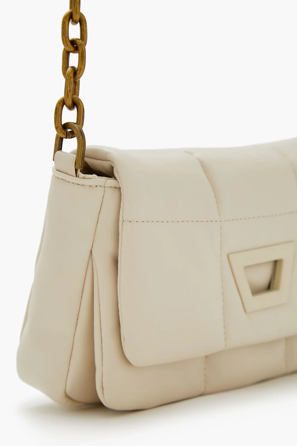 Quilted Faux Leather Shoulder Bag - Image 5