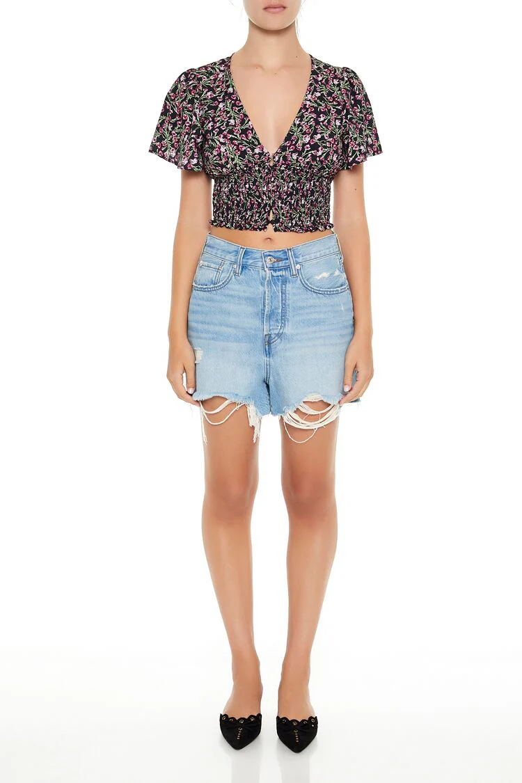 Floral Print Crop Top - Image 2