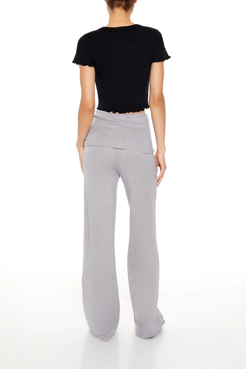 Ruched Drawstring Foldover Pants - Image 9