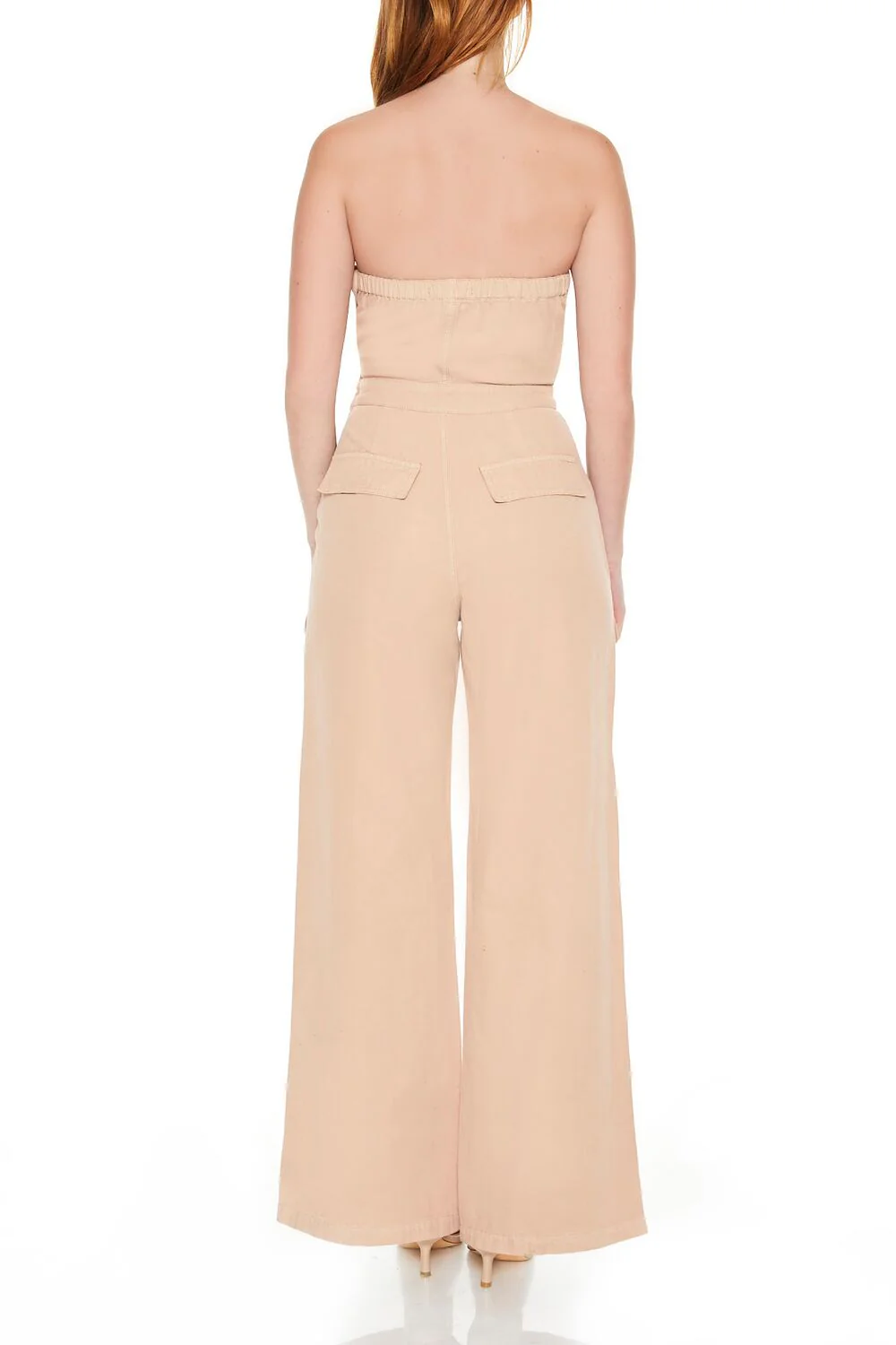 Strapless Tie-Front Cargo Jumpsuit - Image 4