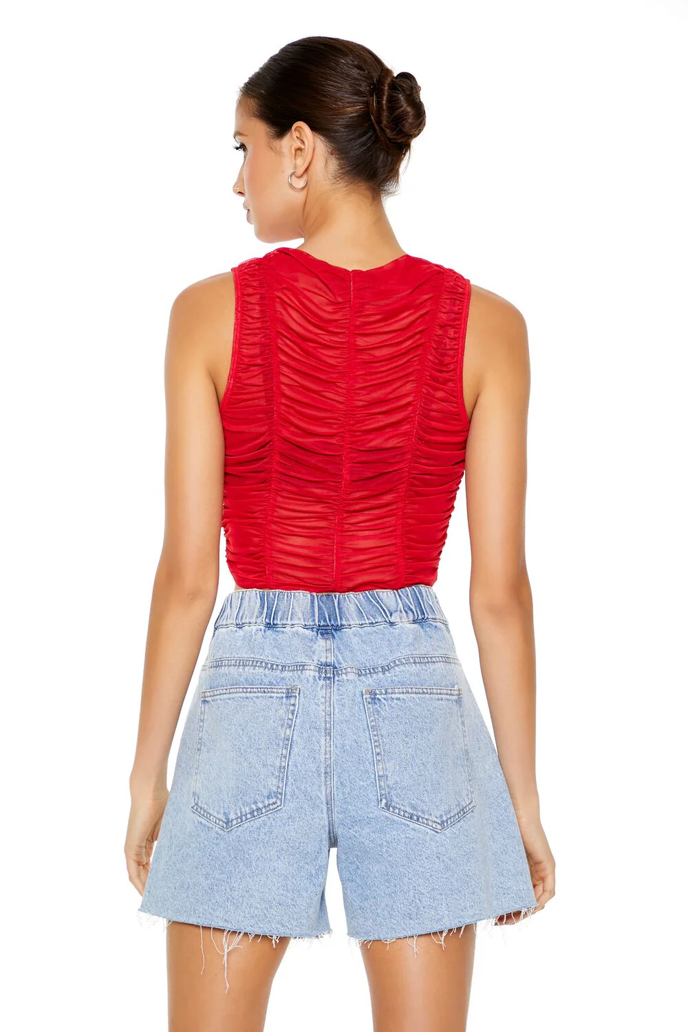 Sheer Mesh Crop Top - Image 3