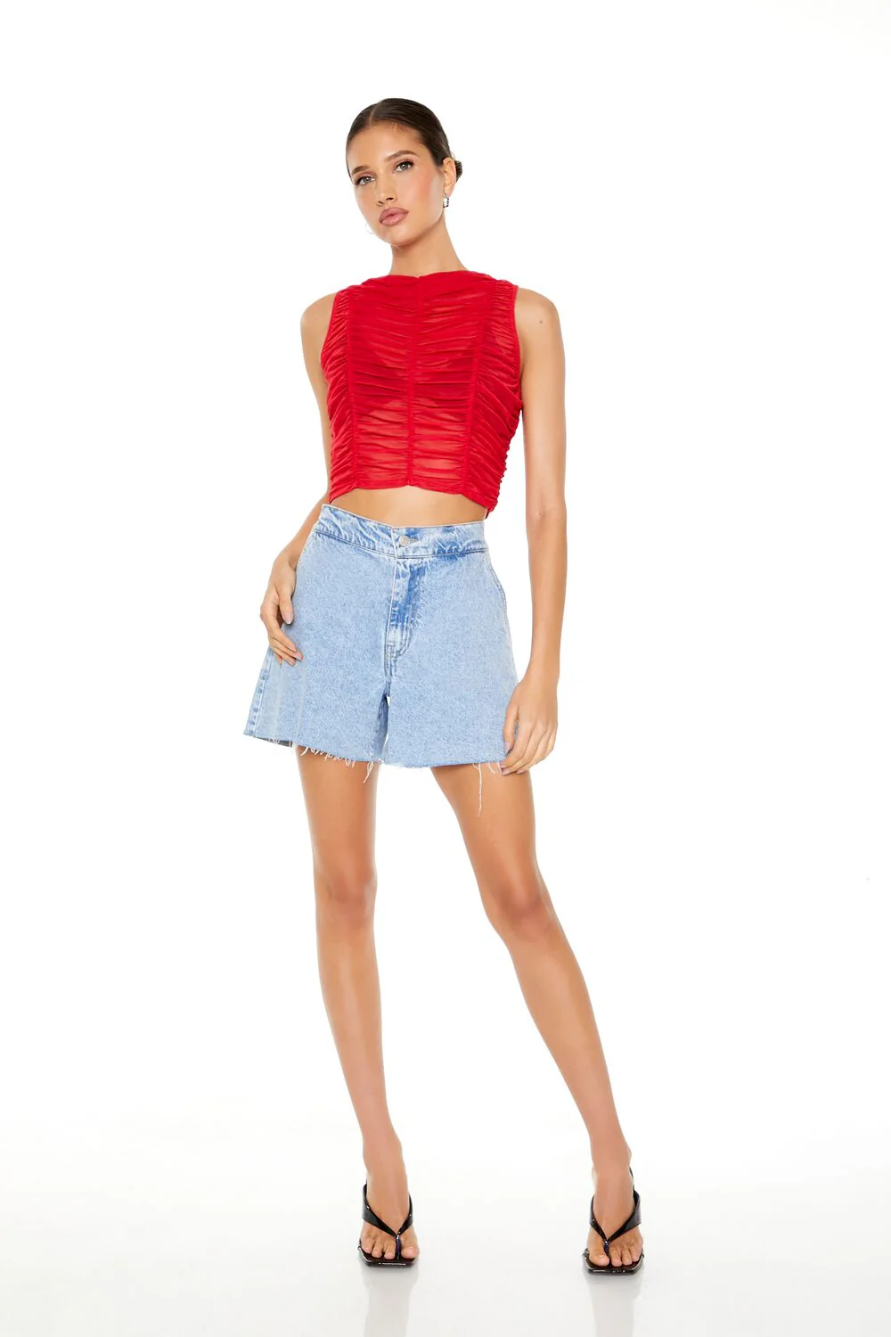 Sheer Mesh Crop Top - Image 4
