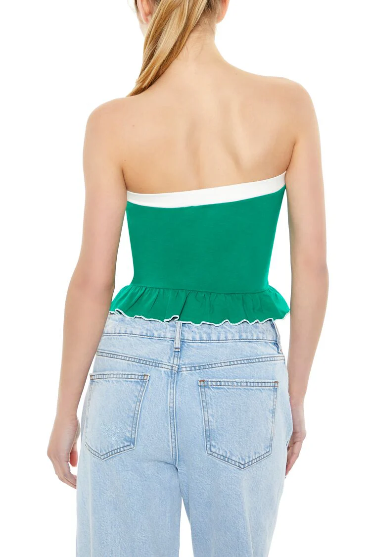 Los Angeles 1990 Ruffle Tube Top - Image 3