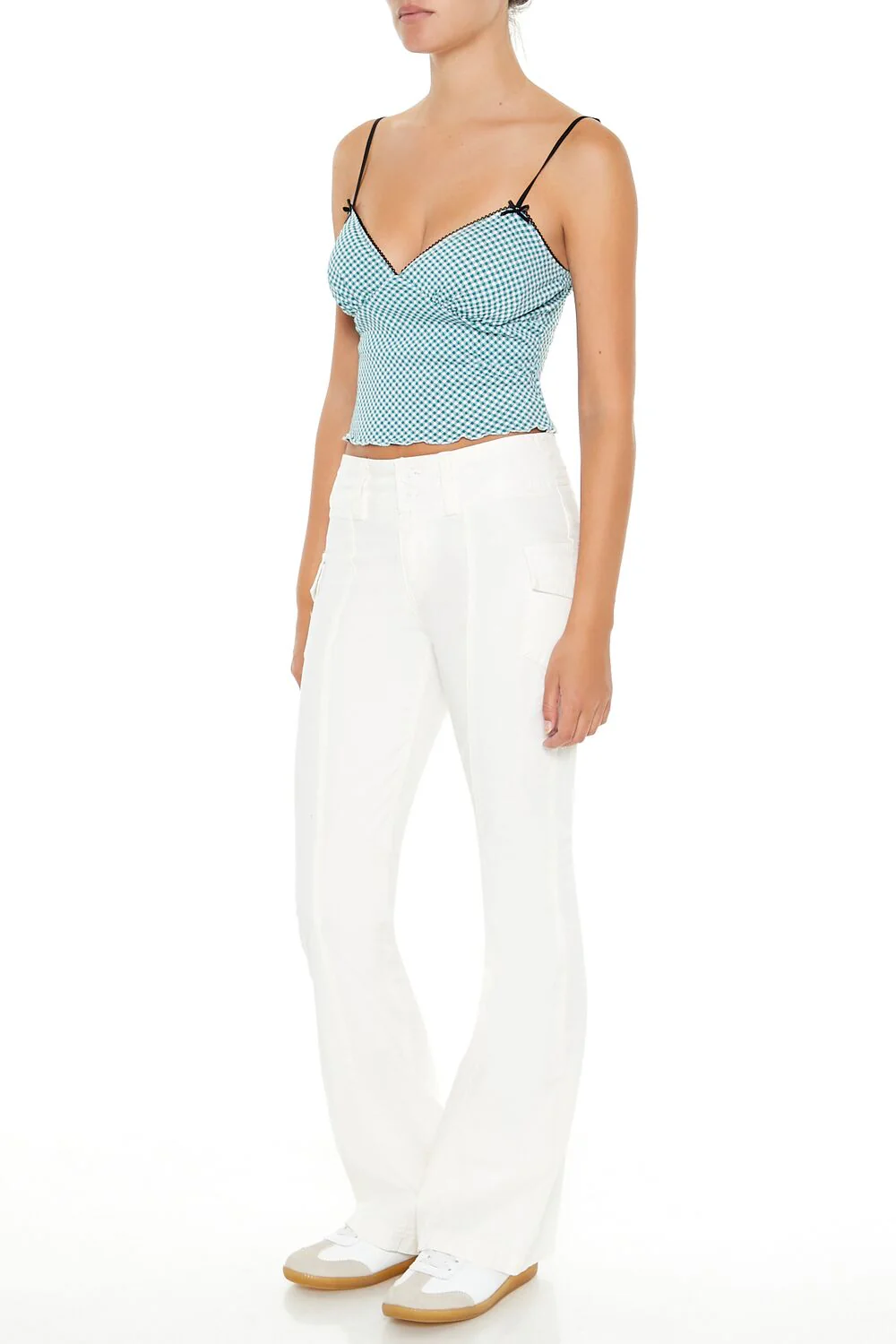 Poplin Flare-Leg Cargo Pants - Image 3
