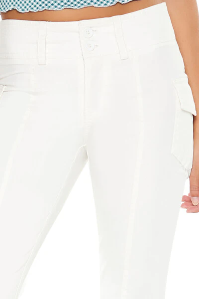 Poplin Flare-Leg Cargo Pants - Image 5