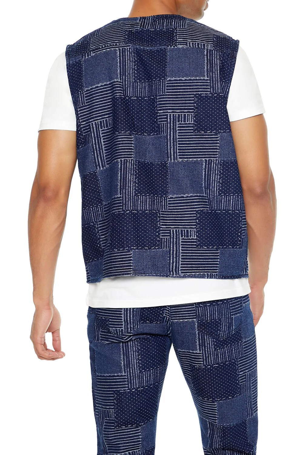 Patchwork Denim Vest - Image 6