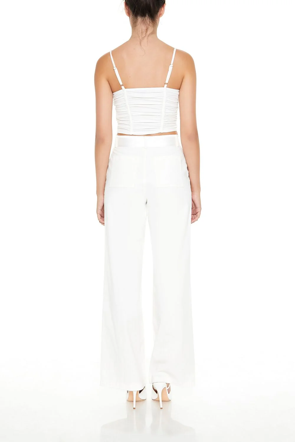 Satin Lace-Up Wide-Leg Pants - Image 5