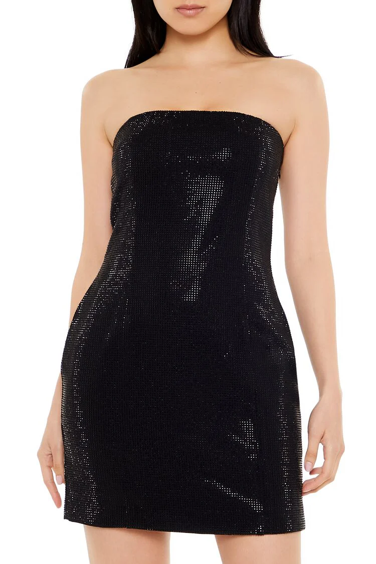 Rhinestone Tube Mini Dress - Image 2