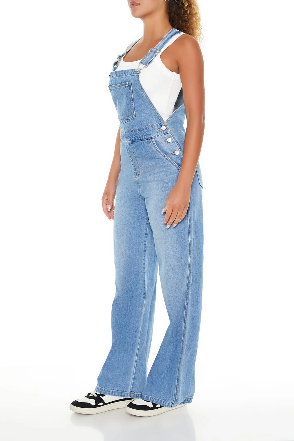 Denim Straight-Leg Overalls - Image 3