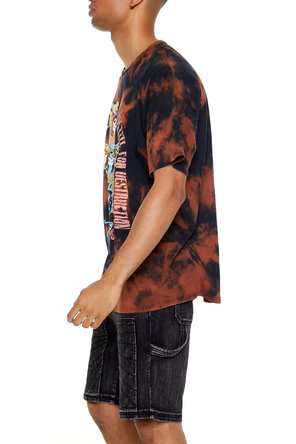 Guns N Roses Bleach Dye Graphic Tee - Image 5
