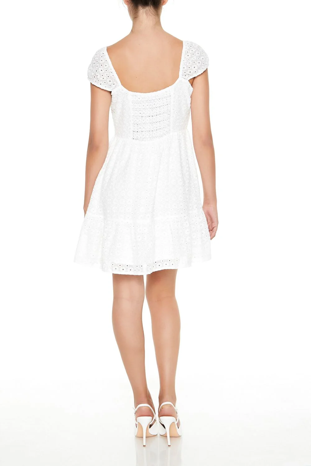 Eyelet Bustier Flounce Mini Dress - Image 5
