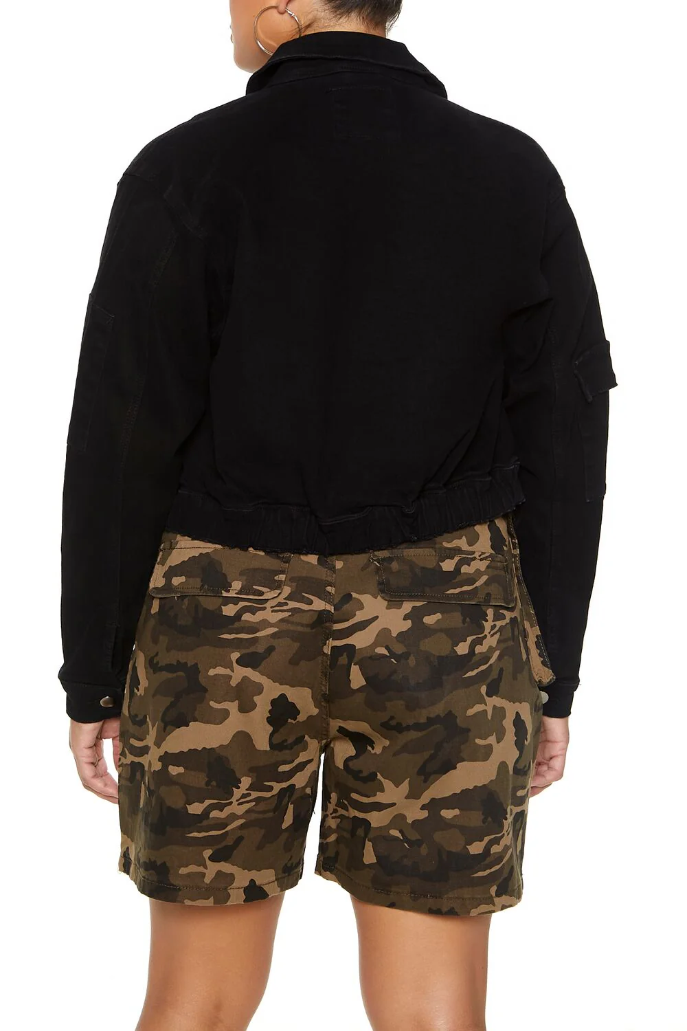 Plus Size Cargo Trucker Jacket - Image 3