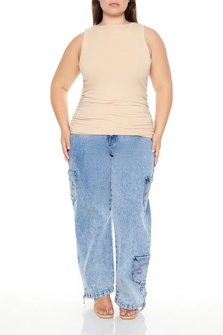Plus Size Ruched Tank Top - Image 2