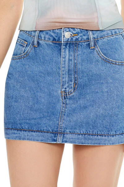 Convertible Denim Maxi Skirt - Image 6