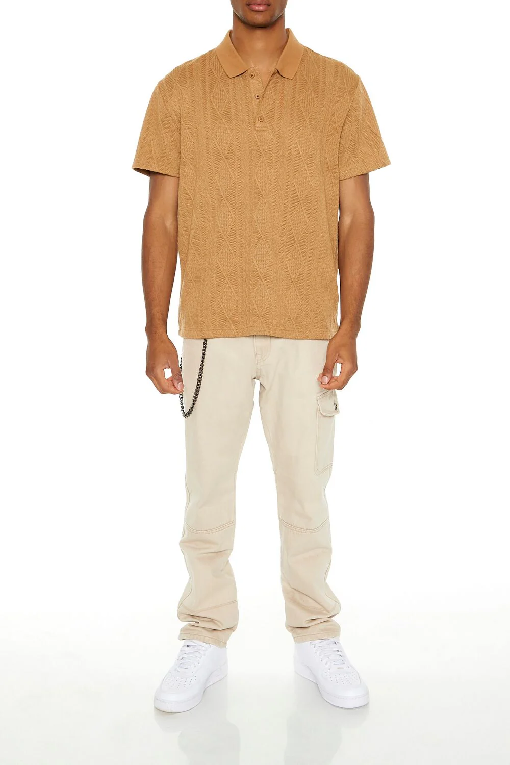 Textured Lace Polo Shirt - Image 12