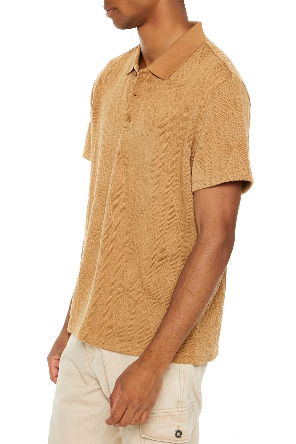 Textured Lace Polo Shirt - Image 13