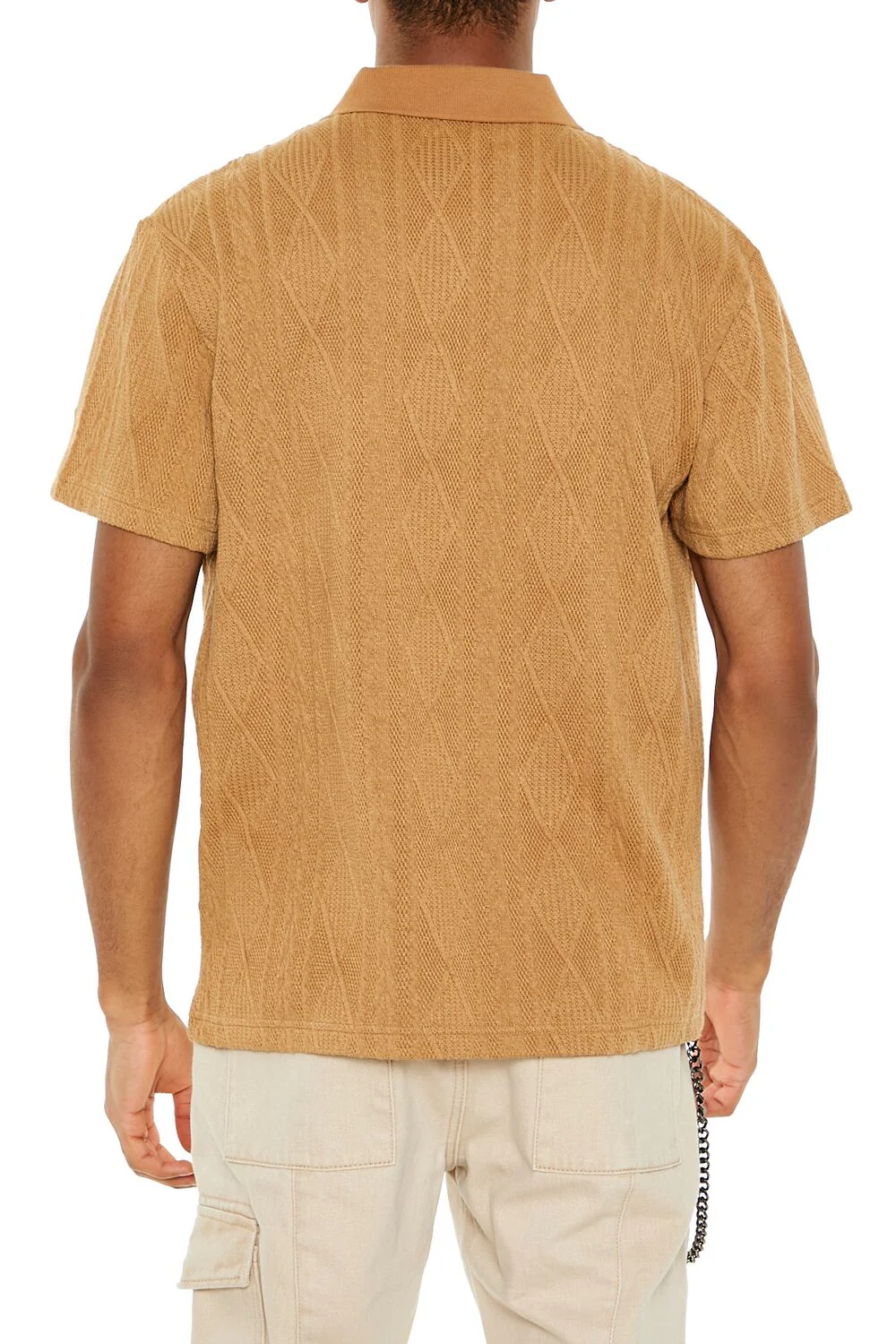 Textured Lace Polo Shirt - Image 14