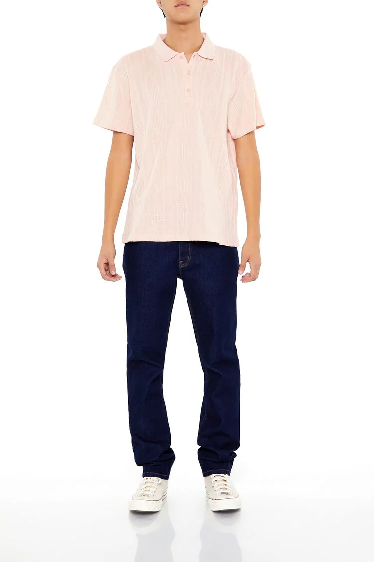 Textured Lace Polo Shirt - Image 7
