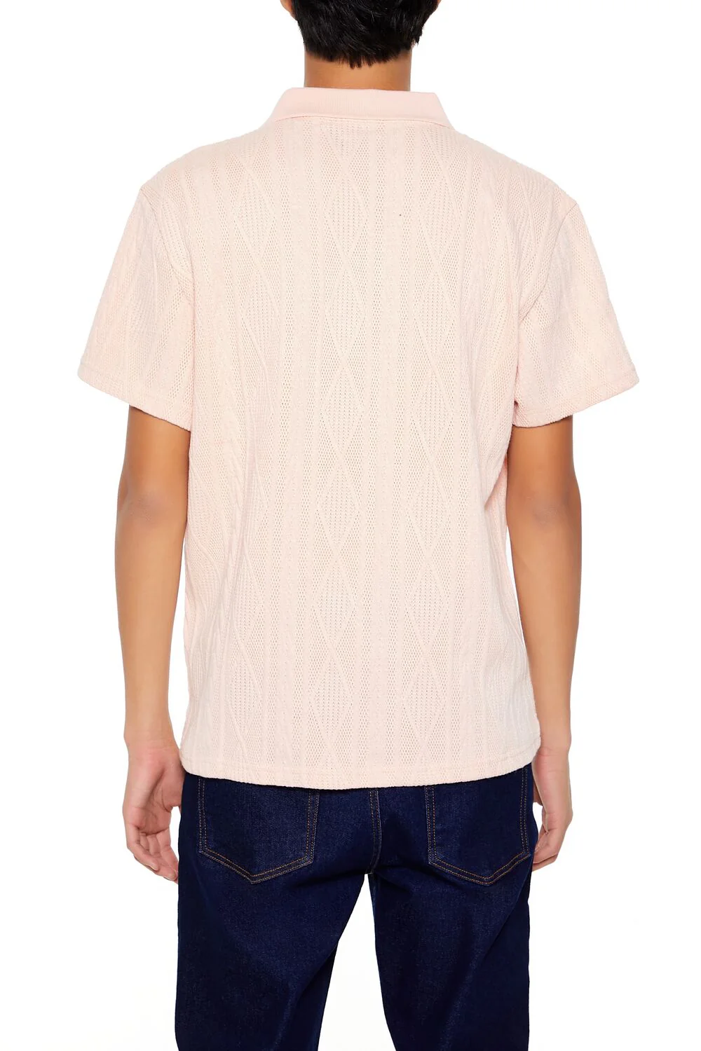 Textured Lace Polo Shirt - Image 9
