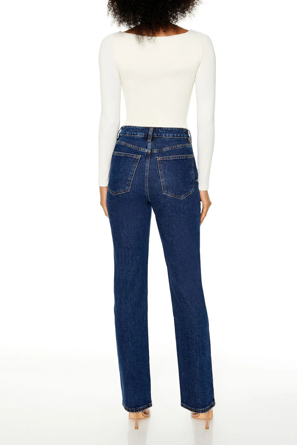 High-Rise Straight Jeans - Image 4