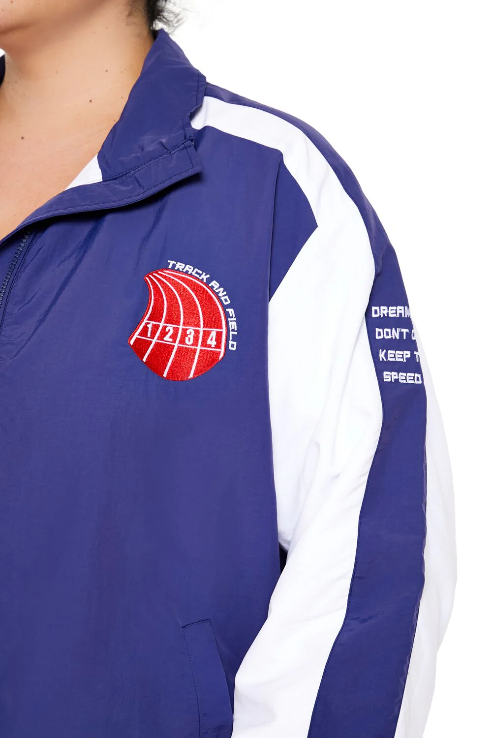Plus Size Track & Field Zip-Up Jacket - Image 3