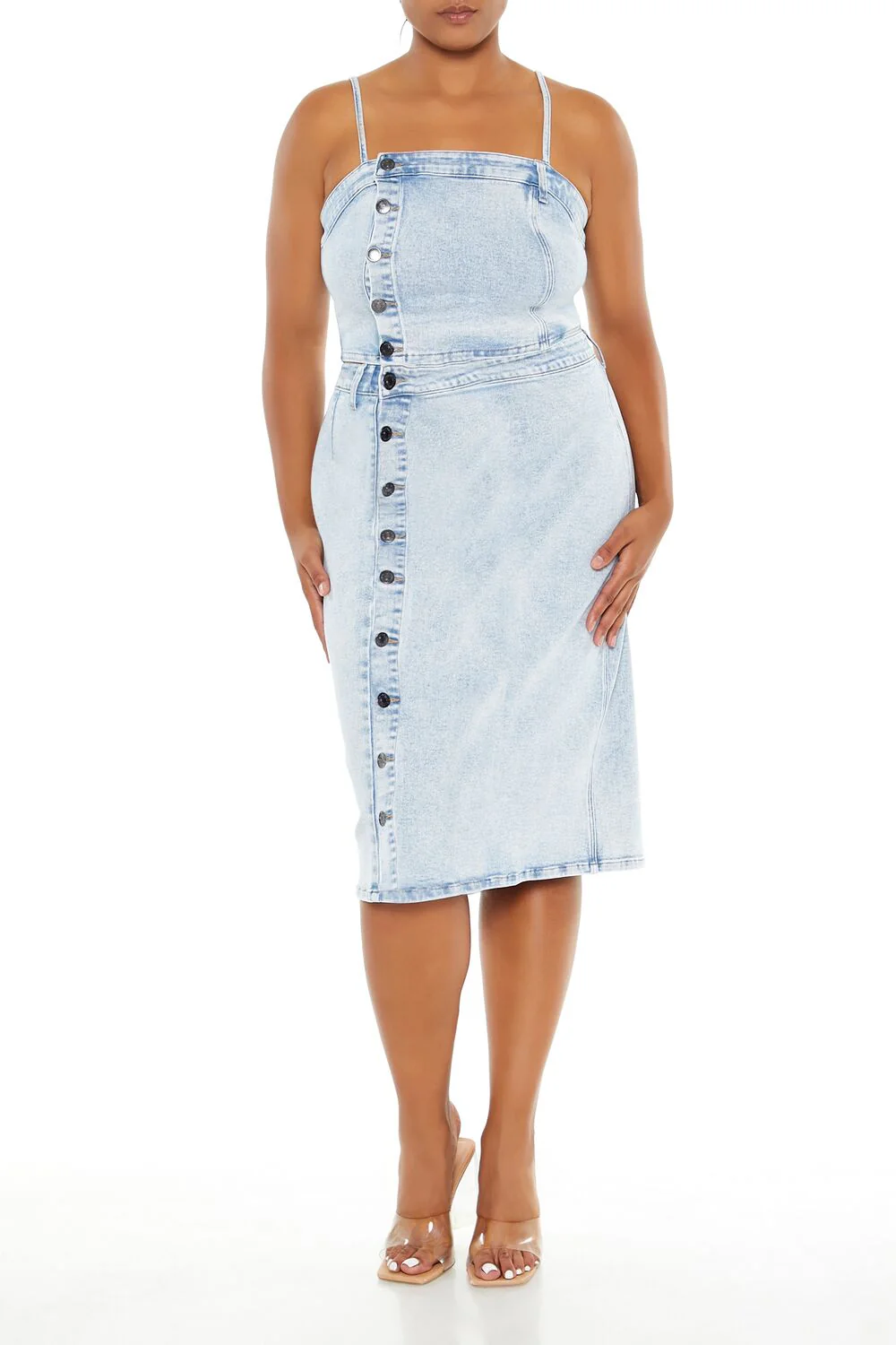 Plus Size Cropped Denim Cami - Image 2