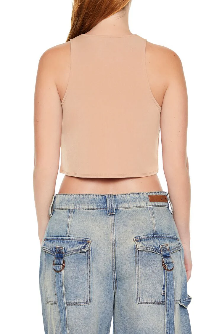 Sleeveless Tie-Front Crop Top - Image 10