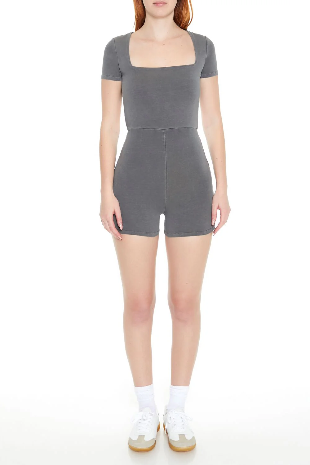 Mineral Wash Cutout Romper - Image 7