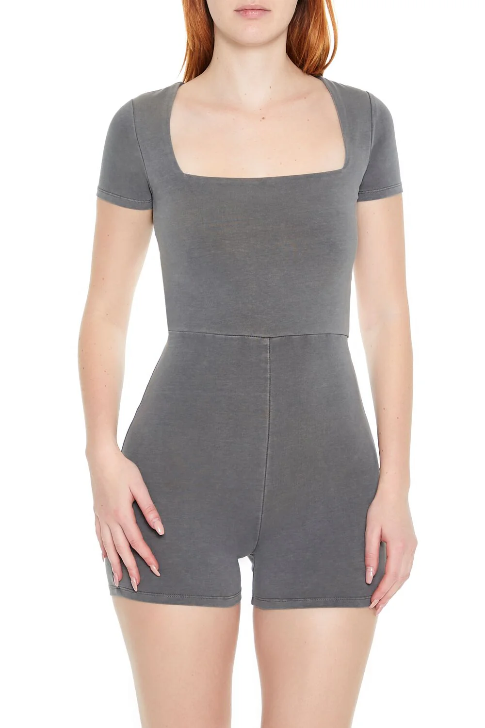 Mineral Wash Cutout Romper - Image 8
