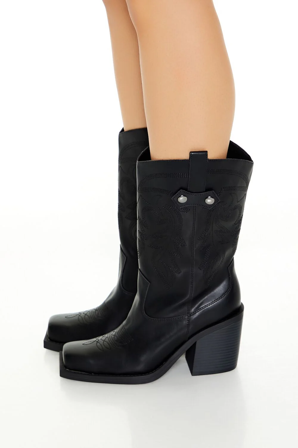 Square-Toe Cowboy Booties - Image 2