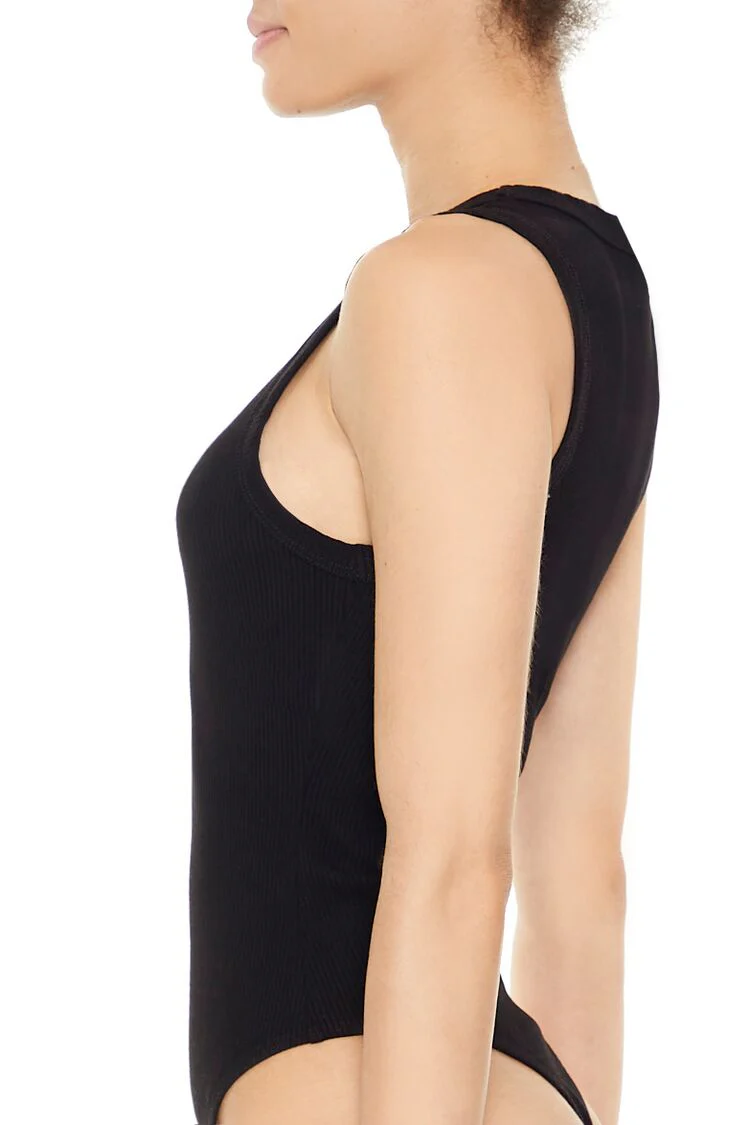 Ribbed Thong Bodysuit - Image 4