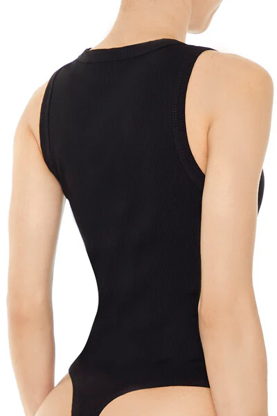 Ribbed Thong Bodysuit - Image 5