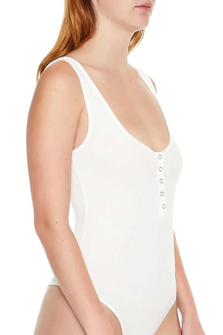 Ribbed Knit Tank Bodysuit - Image 3