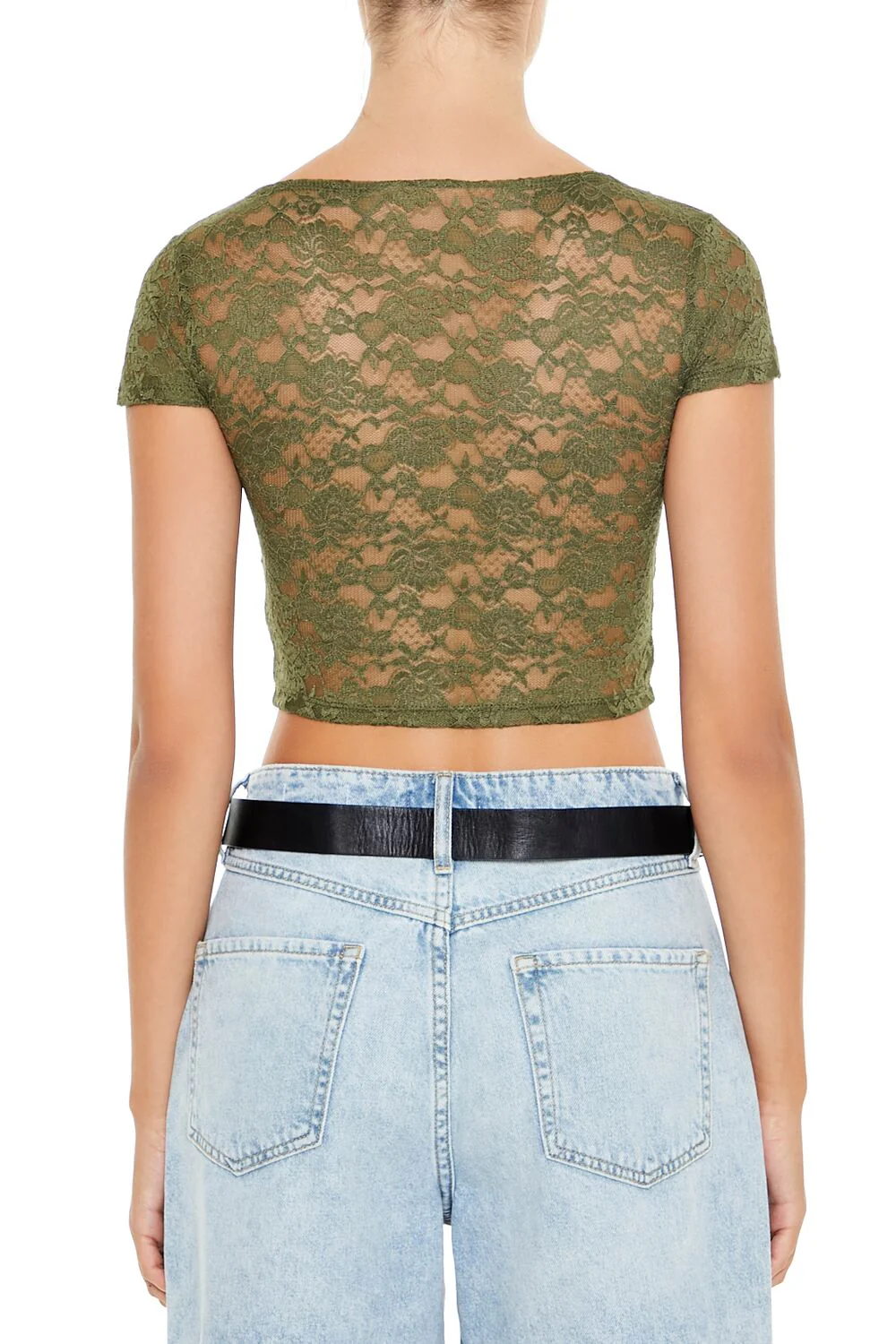 Lace Bustier Crop Top - Image 6