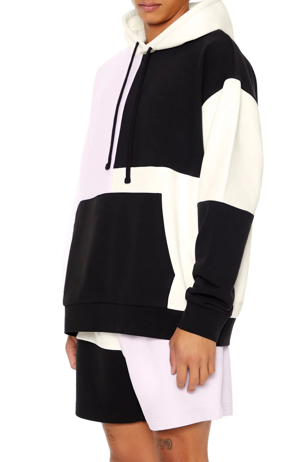 Drawstring Colorblock Hoodie - Image 3